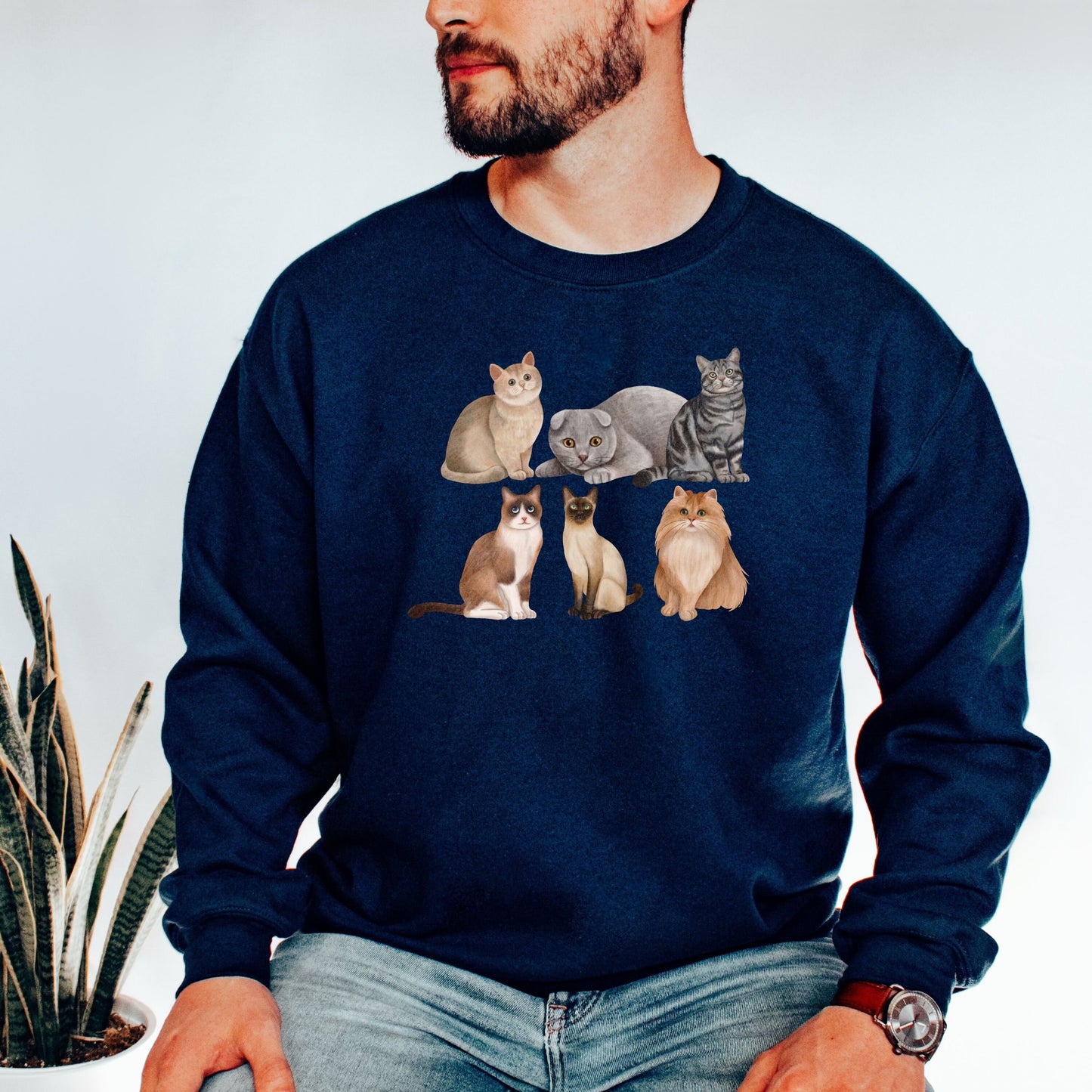 Cat Breed Sweatshirt | Cat Mom Gift ywd4kc-br.myshopify.com