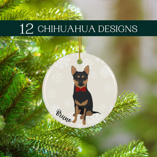 Chihuahua Christmas Ornament | Ceramic Dog Xmas Decor ywd4kc-br.myshopify.com
