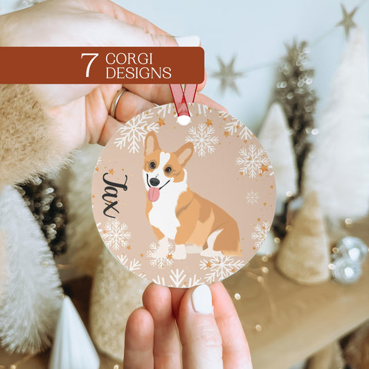 Christmas Corgi Ornament ywd4kc-br.myshopify.com