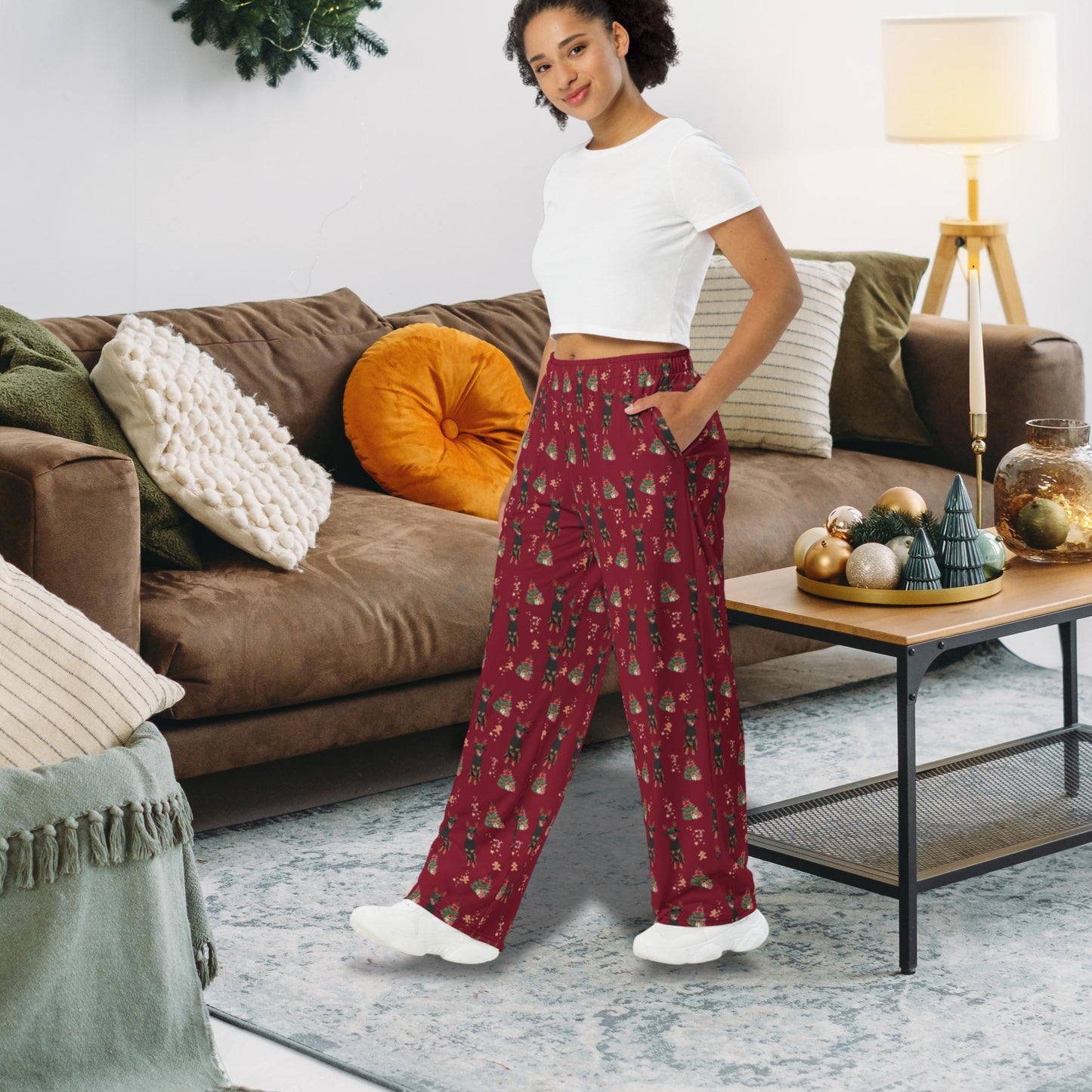 Christmas Doberman Pajama Pants ywd4kc-br.myshopify.com