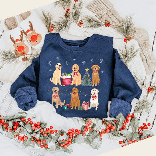 Christmas Golden Retriever Sweatshirt ywd4kc-br.myshopify.com