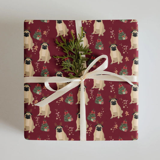 Christmas Pug Wrapping Paper Sheets | Set of 3 ywd4kc-br.myshopify.com