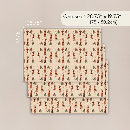 Christmas Vizsla Wrapping Paper Sheets ywd4kc-br.myshopify.com