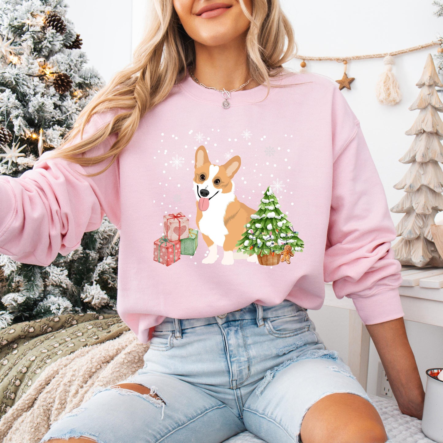 Corgi Christmas Tree Sweatshirt | 7 Dog Options ywd4kc-br.myshopify.com