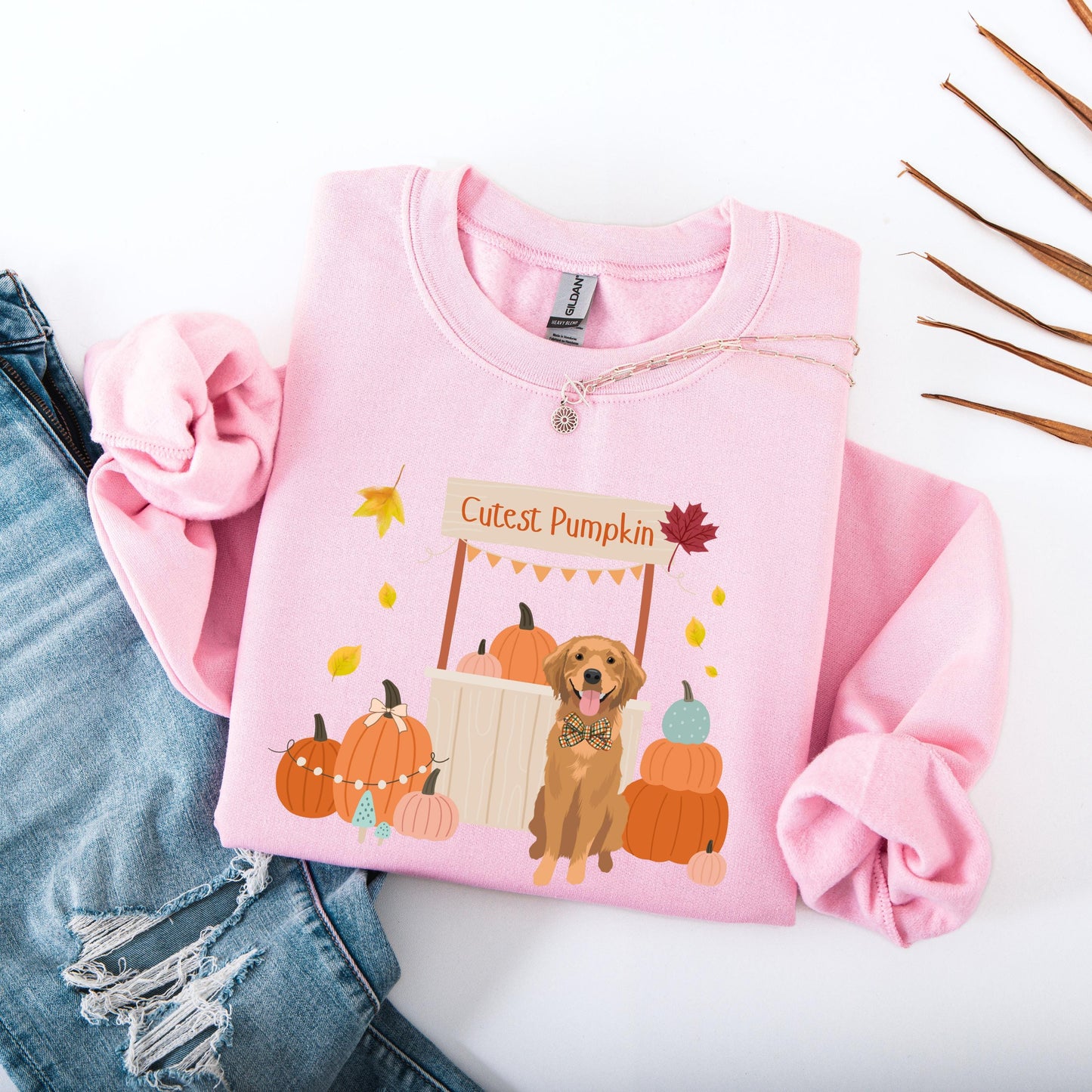 Cutest Pumpkin Golden Retriever Sweatshirt | Dog Mom Fall Shirt ywd4kc-br.myshopify.com