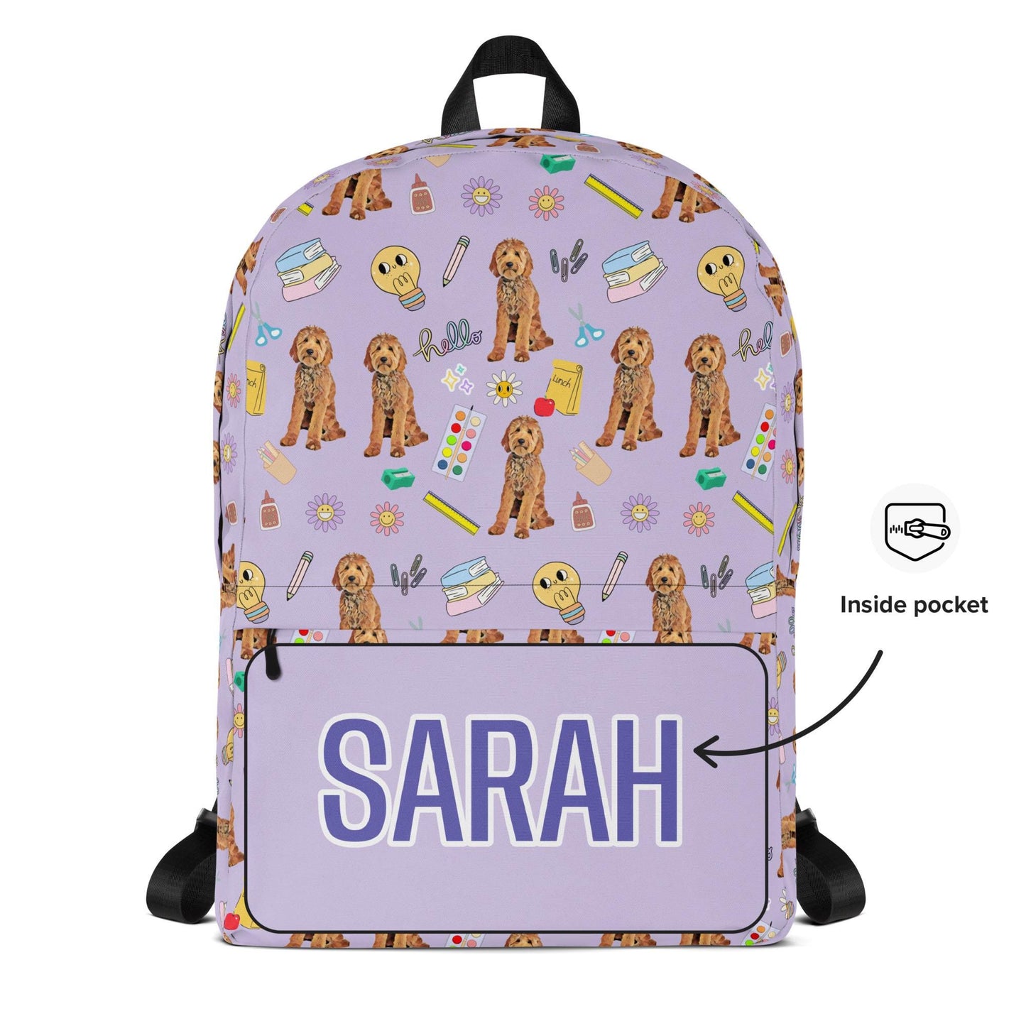 Girls School Backpack With Goldendoodles ywd4kc-br.myshopify.com