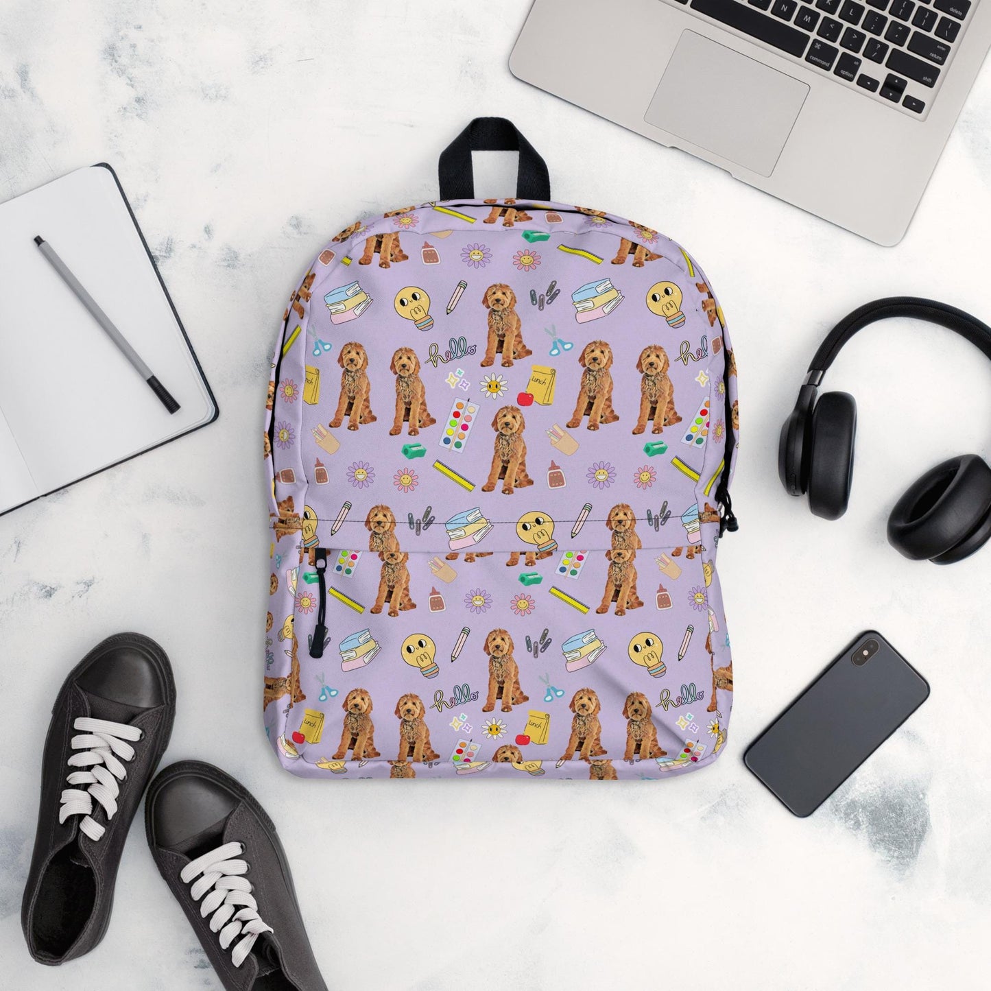 Girls School Backpack With Goldendoodles ywd4kc-br.myshopify.com