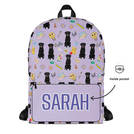 Girls School Backpack with Labrador ywd4kc-br.myshopify.com