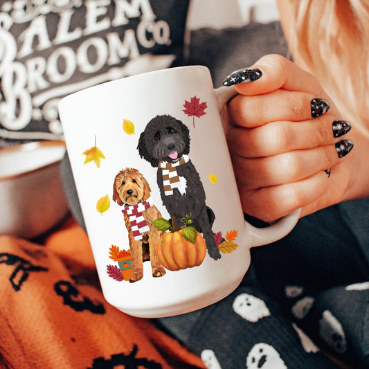Goldendoodle Fall Mug With Pumpkin | 15oz ywd4kc-br.myshopify.com