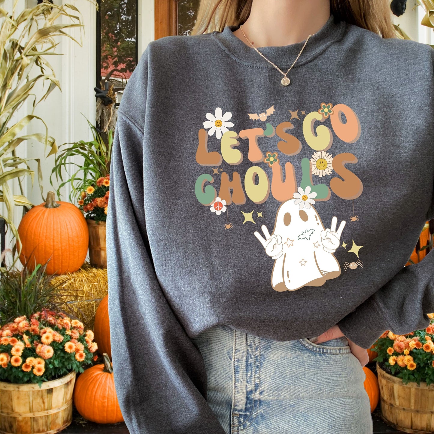 Lets Go Ghouls Cutecore Halloween Sweatshirt ywd4kc-br.myshopify.com