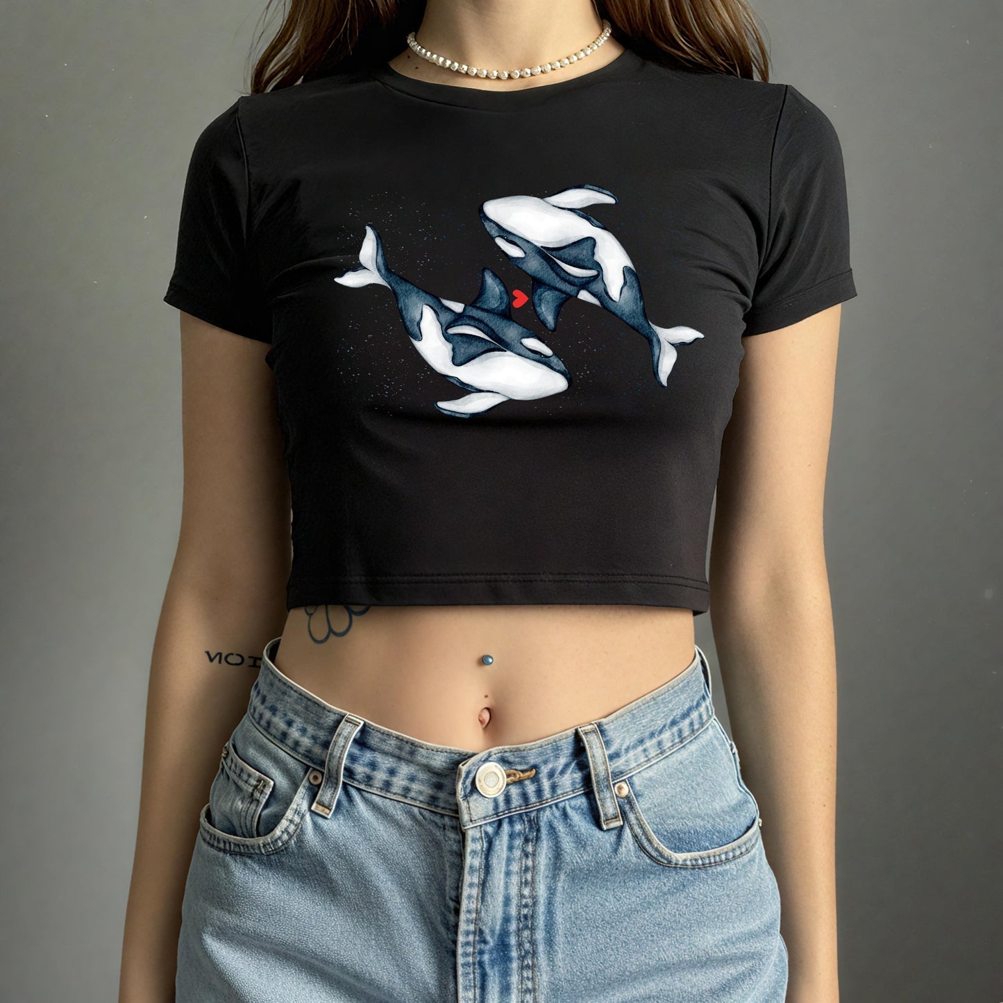 Orca Whale Baby Tee | 90s style Clothing ywd4kc-br.myshopify.com