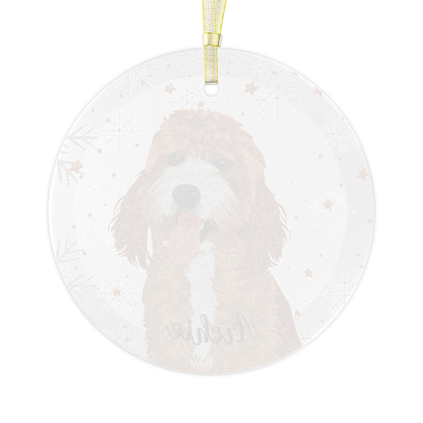Parti Goldendoodle Glass Ornament | Unique Dog Tree Decor ywd4kc-br.myshopify.com