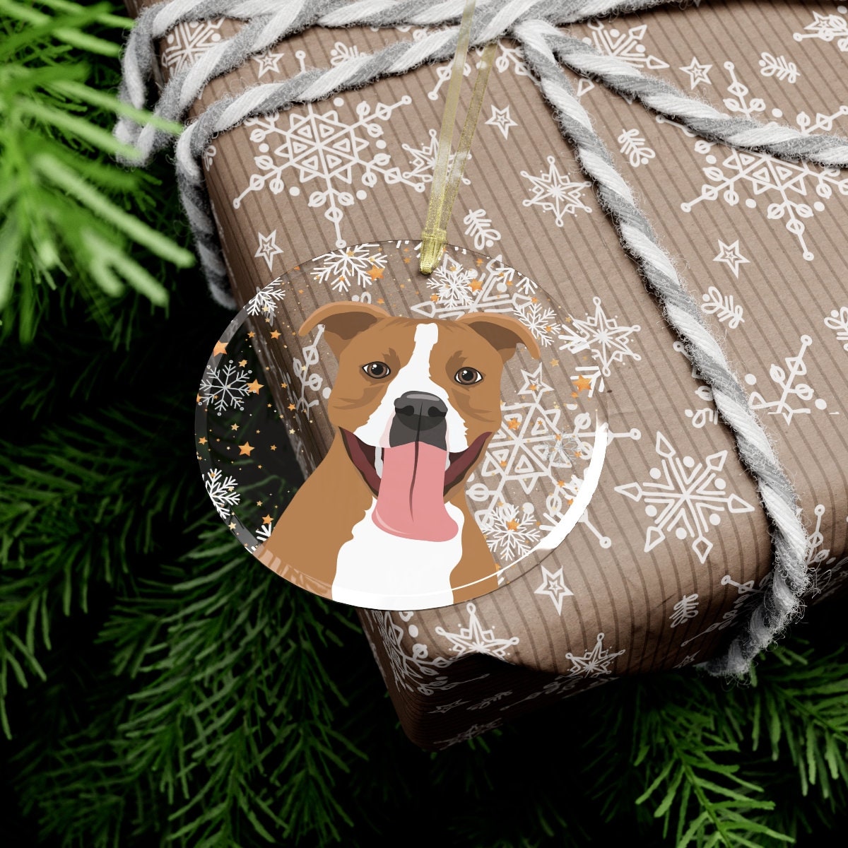Pitbull Christmas ornament glass, Pitbulls first Christmas, Pitbull gifts, Pitbull mom gifts, Pitbull dad gifts, adopt dont shop gifts ywd4kc-br.myshopify.com