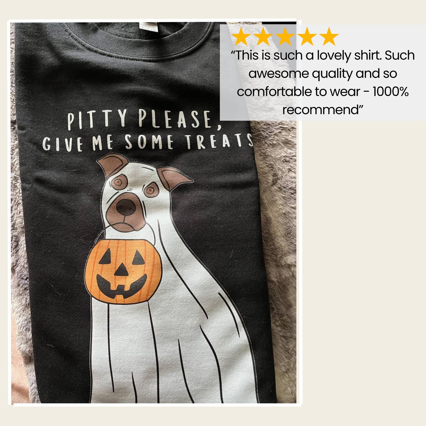 Pitty Please Give Me Some Treats Sweatshirt | Halloween Ghost Pitbull ywd4kc-br.myshopify.com