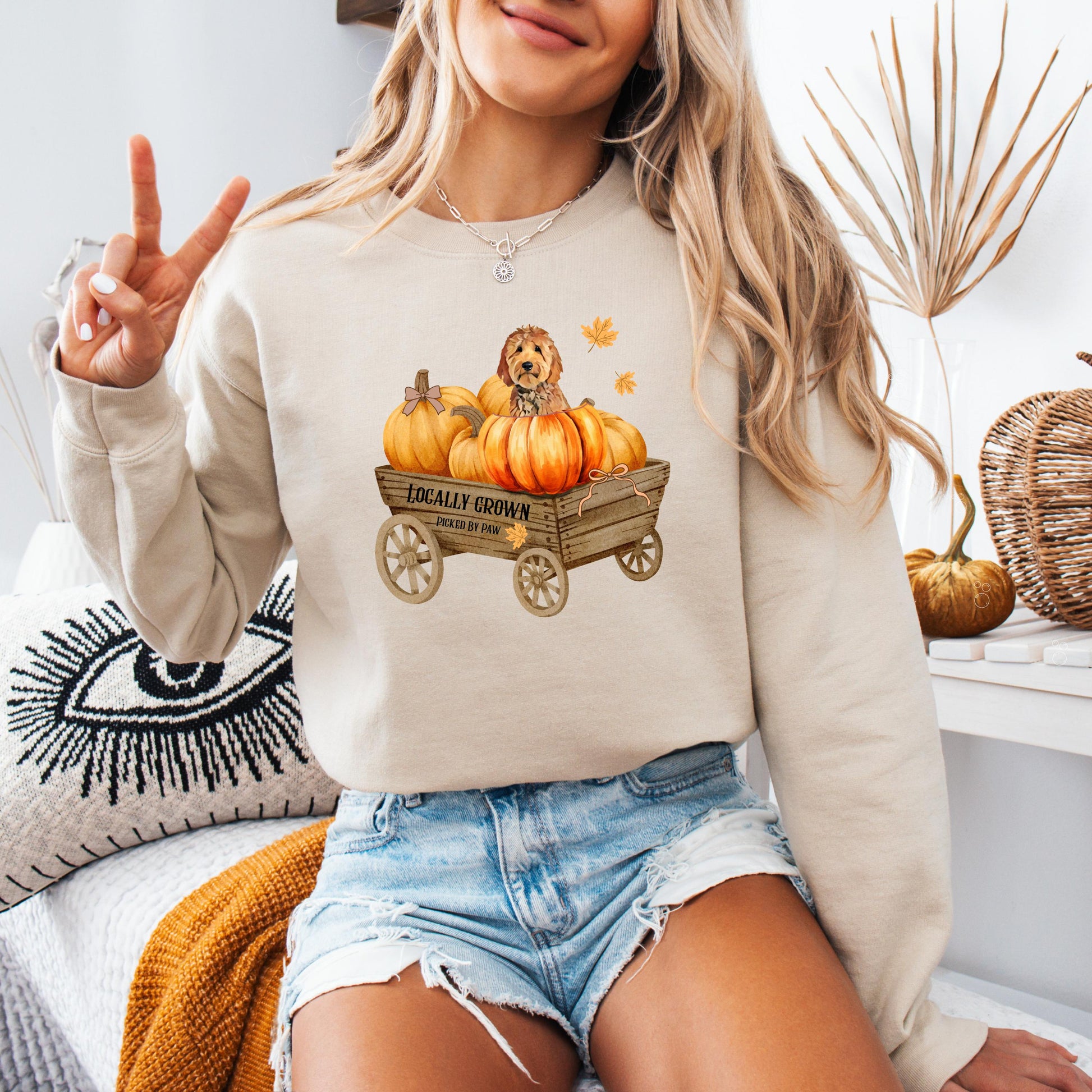 Pumpkin Patch Goldendoodle Sweatshirt ywd4kc-br.myshopify.com