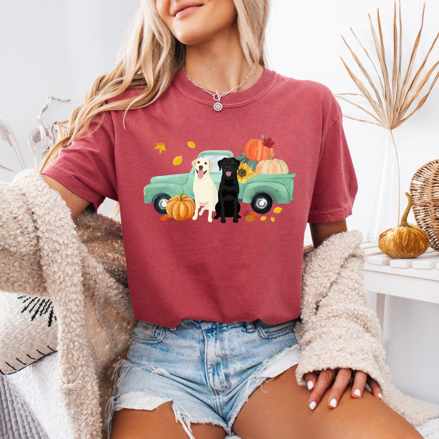 Pumpkin Truck Fall Labrador shirt, mama labrador gift, wife birthday gift, dog mom Halloween shirt, Christmas labrador shirt, retriever gift ywd4kc-br.myshopify.com