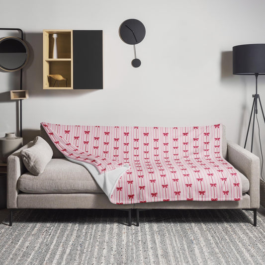 Red Bow Stripes Blanket ywd4kc-br.myshopify.com