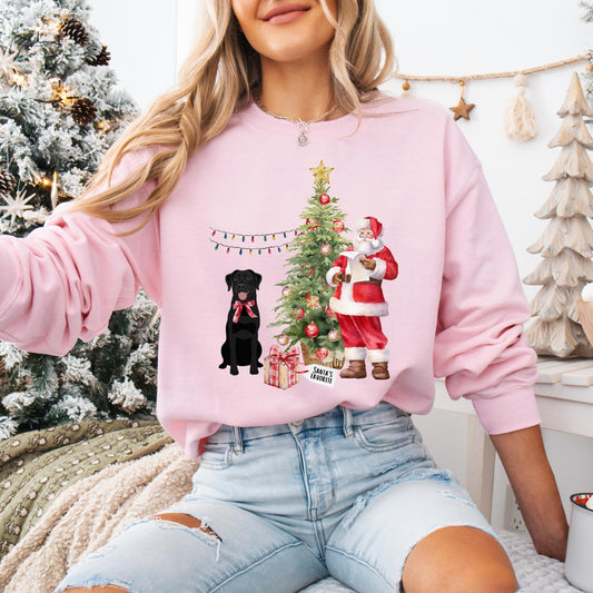 Santas Favorite Labrador Sweatshirt, Christmas labrador retriever gift, yelow lab shirt, black labrador puppy, red fox labrador dog mom gift ywd4kc-br.myshopify.com