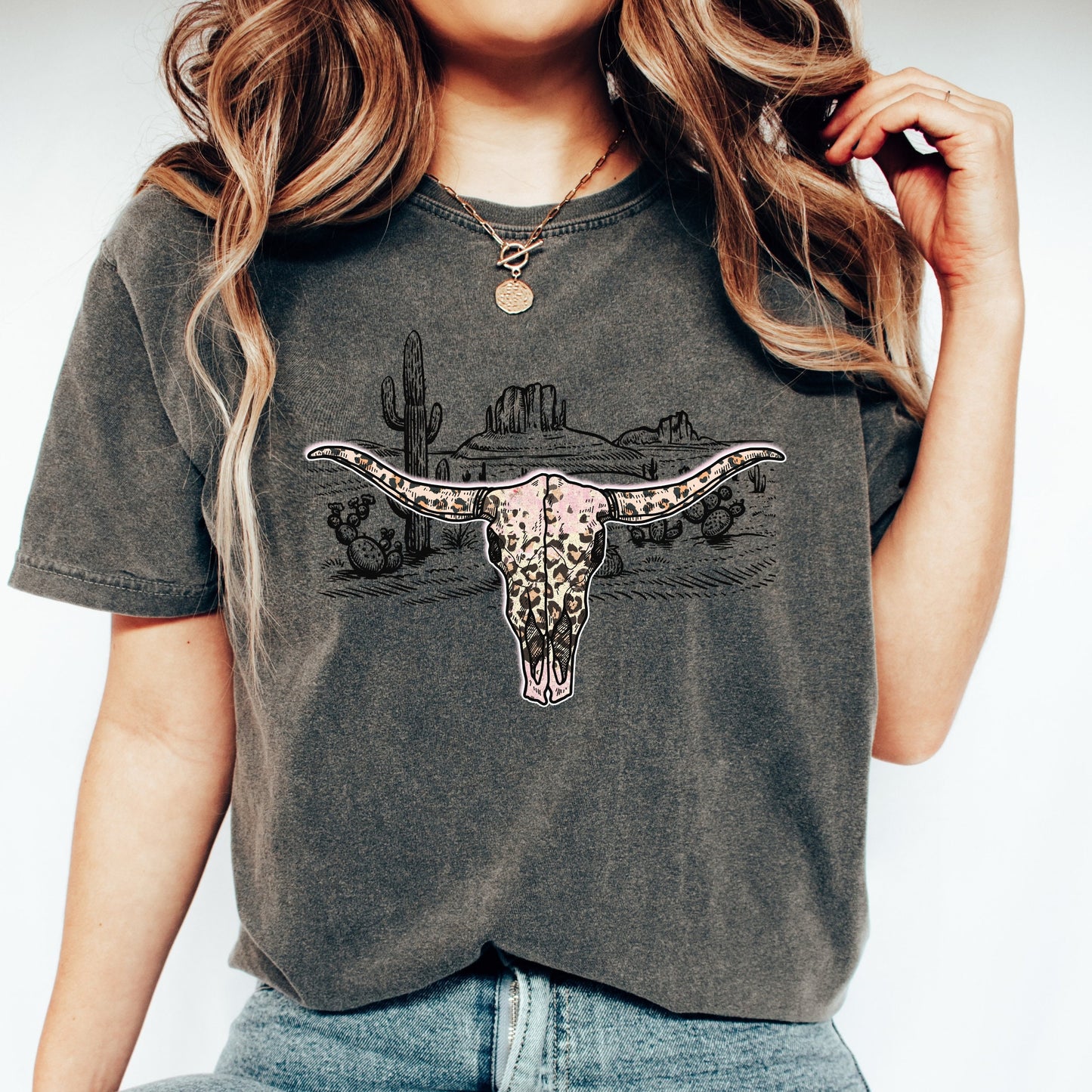 Southwestern Skull Comfort Colors T-Shirt ywd4kc-br.myshopify.com