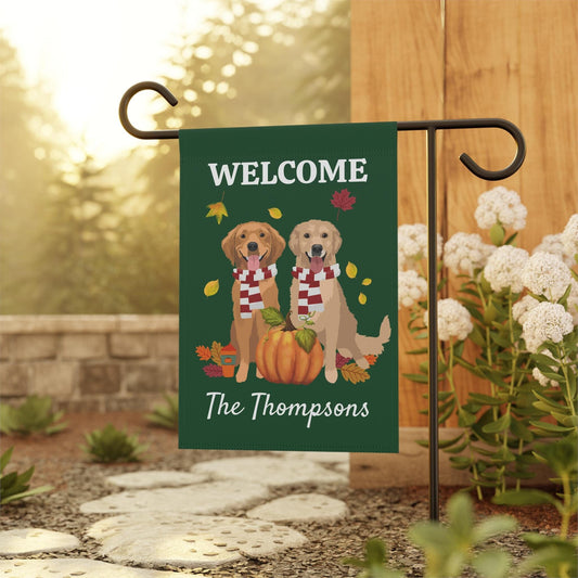 Welcome Fall Golden Retriever Garden Flag ywd4kc-br.myshopify.com