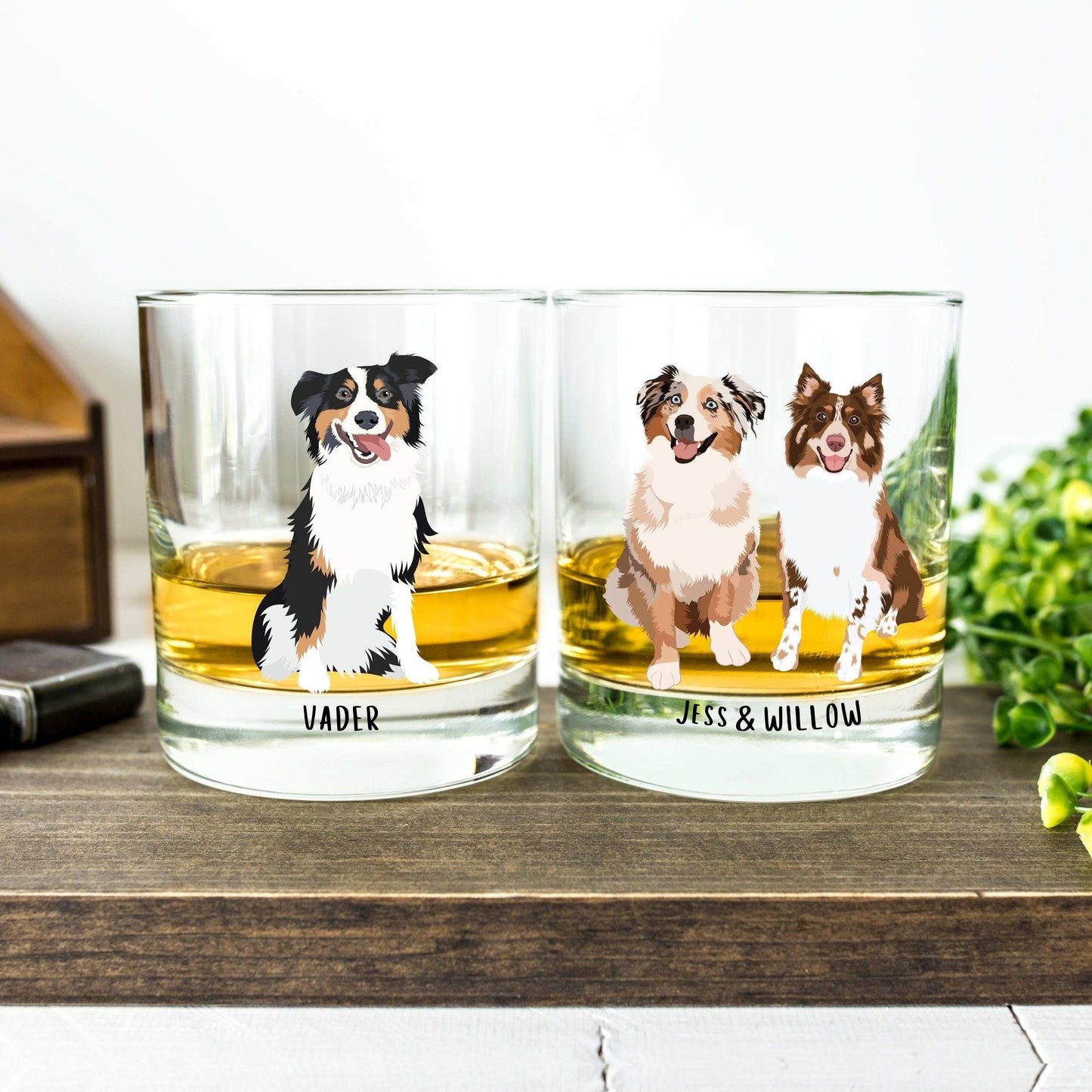 Australian shepherd whiskey glass, border collie gift, aussie mom, ausshole dad, mini aussie, red tri aussie, wedding gift, anniversary gift