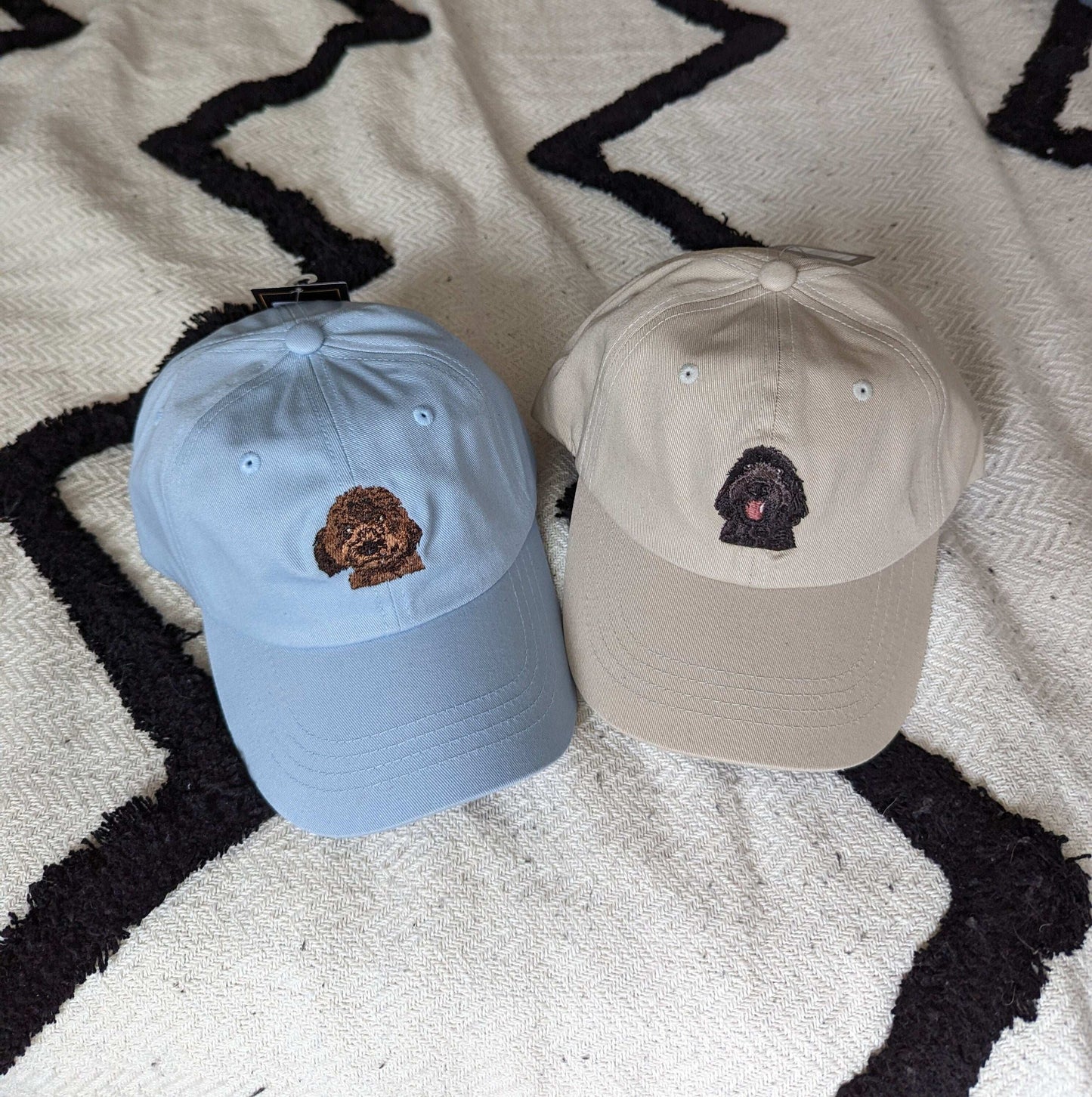 Embroidered Chocolate Cockapoo Hat, chocolate doodle hat, labradoodle dad hat, golden doodle gift, wife birthday gift, wedding gift for her
