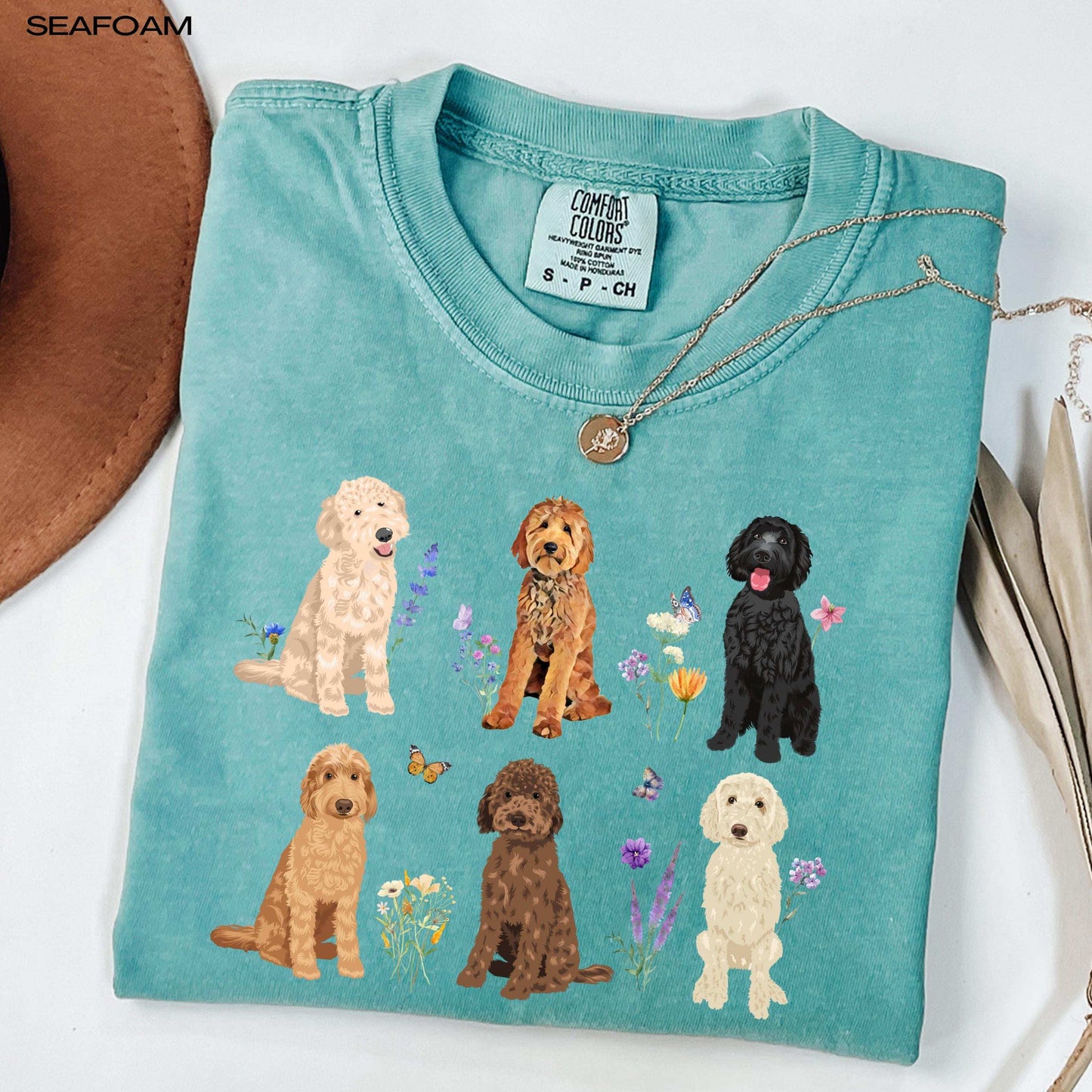 Cottagecore Goldendoodle comfort colors shirt -perfect gift for her on a Valentines day
