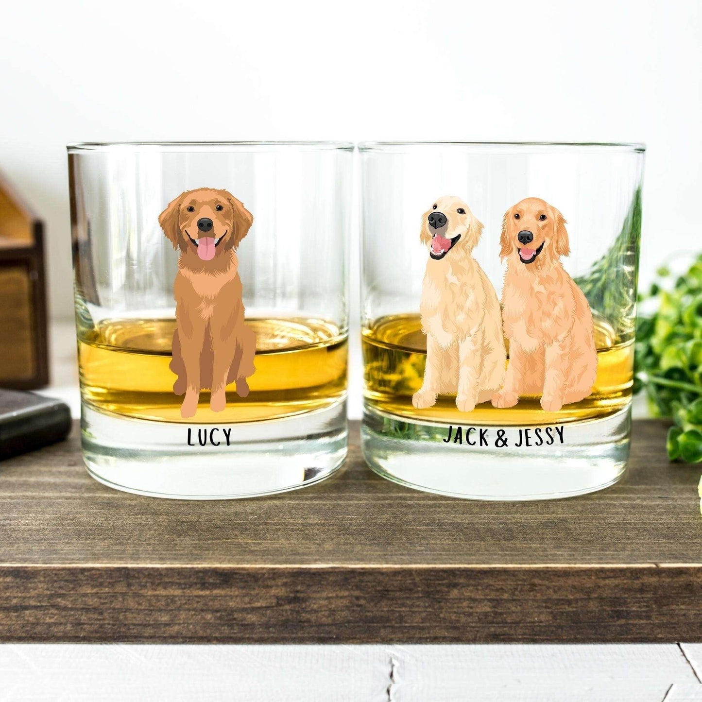 Personalized Golden retriever dad gift, whiskey glass, bachelor gift, dog dad gift, golden retriever gift, golden mom gift, dog husband gift
