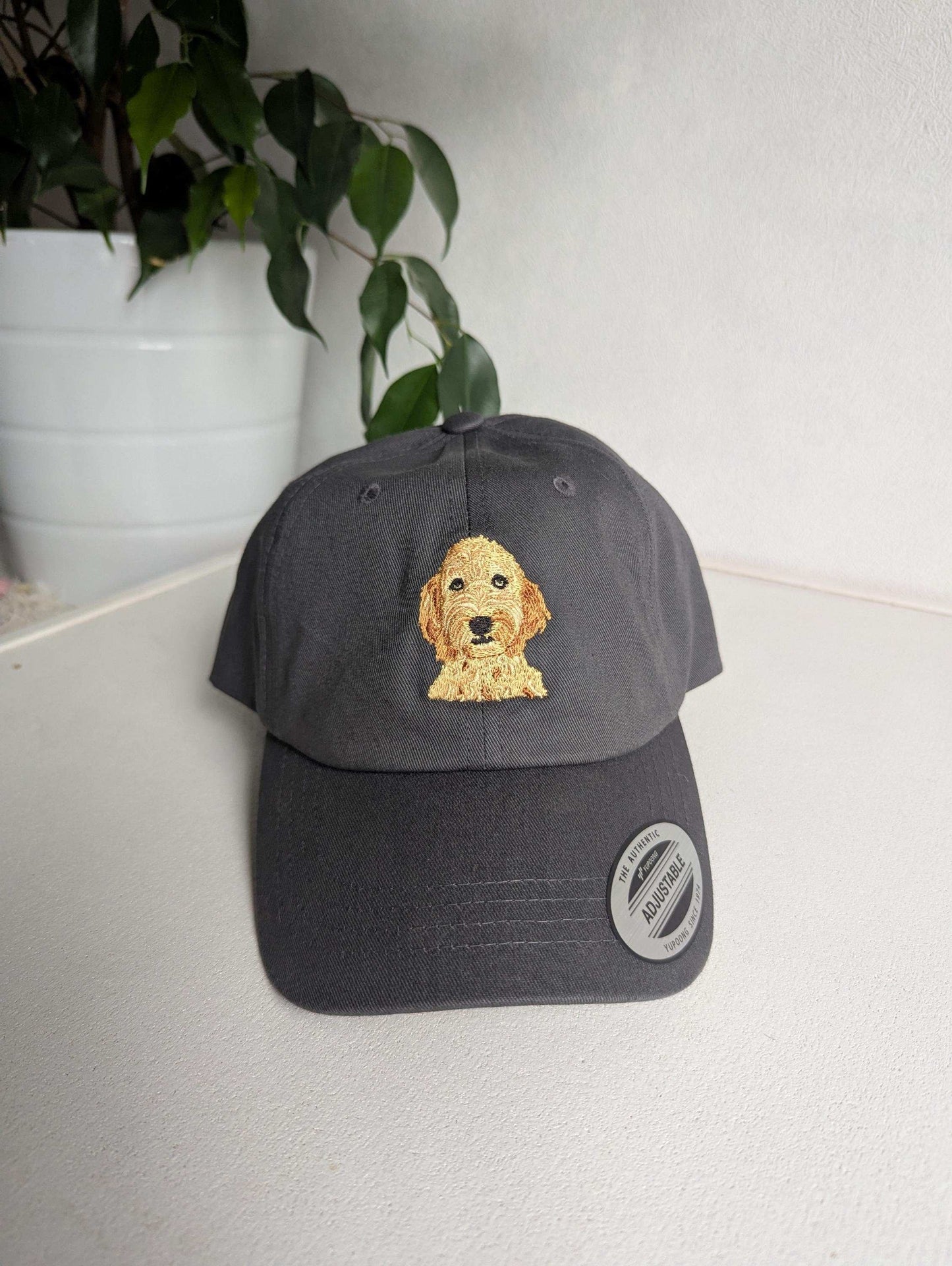 Embroidered golden doodle hat - summer gift for her