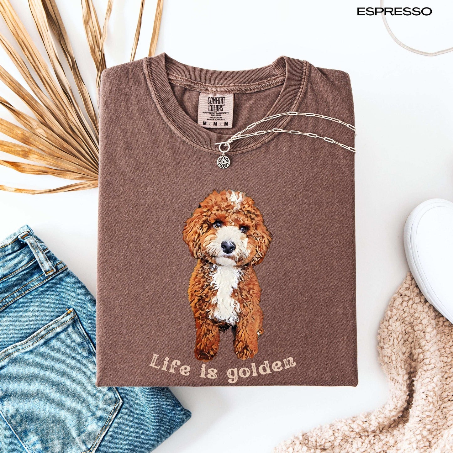 Retro Life Is Golden Doodle Sweatshirt, Goldendoodle Shirt, Doodle Gifts, Doodle Mama Sweater, Doodle Dad, Dog Mom Sweatshirt, Doodle Hoodie