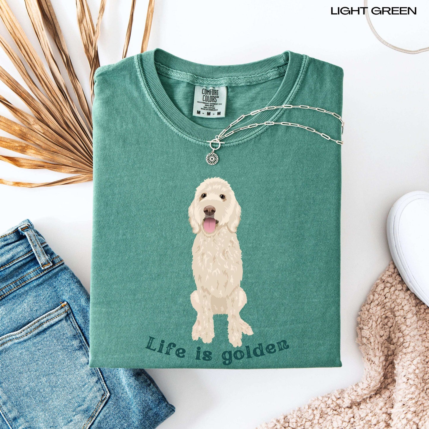 Retro Life Is Golden Doodle Sweatshirt, Goldendoodle Shirt, Doodle Gifts, Doodle Mama Sweater, Doodle Dad, Dog Mom Sweatshirt, Doodle Hoodie