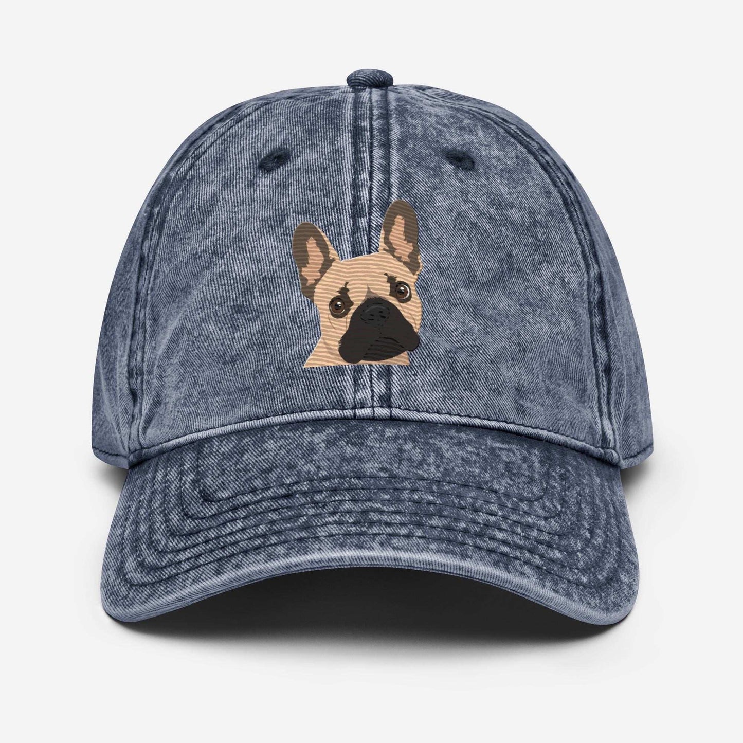 Embroidered French Bulldog hat - gift for her