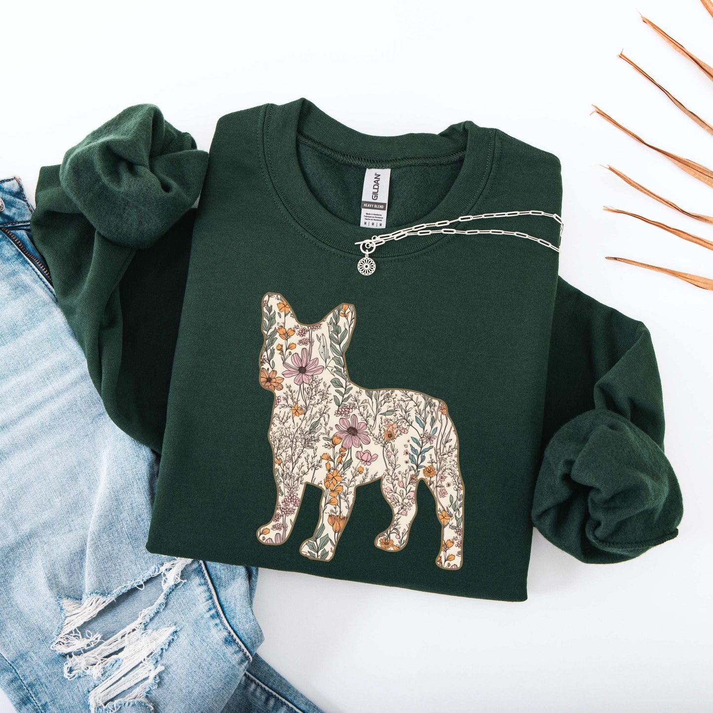 Wildflower French Bulldog Shirt, frenchie gift, dog mama sweatshirt, french puppy sweater, gift for dog owner, bulldog breeder, grandma gift
