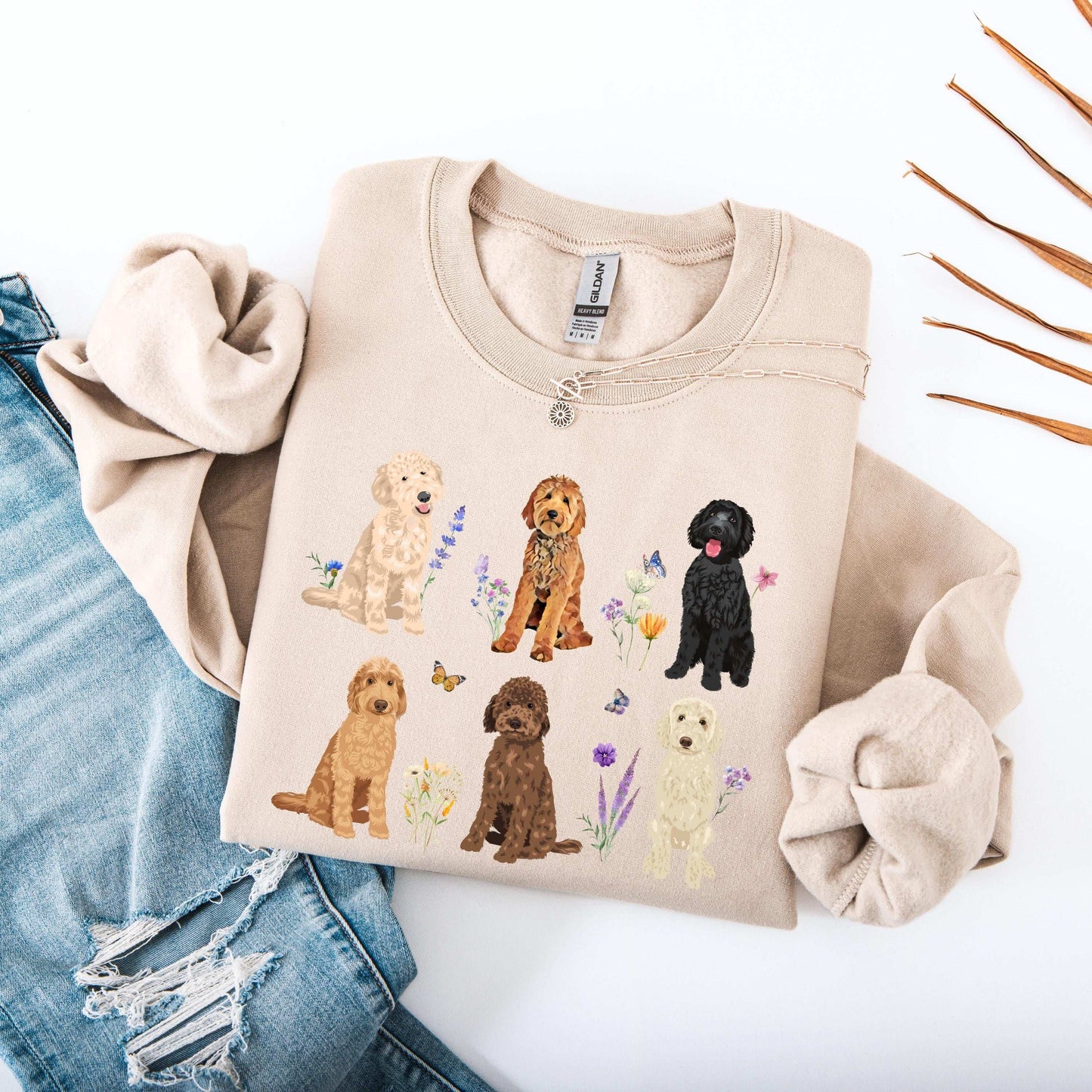 Cottagecore Goldendoodle comfort colors shirt, labradoodle shirt, doodle gift, cockapoo gift, dog mom tee, Valentines day gift for her