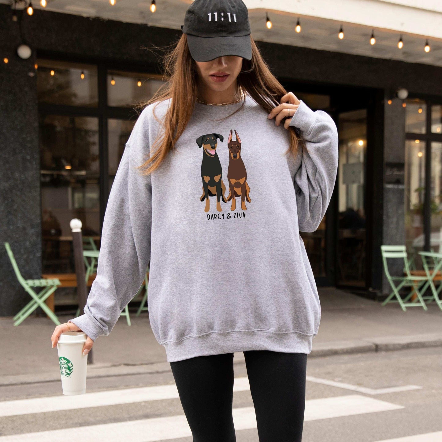 Personalized doberman sweatshirt