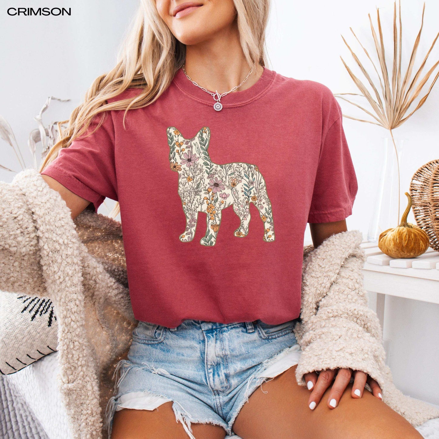 Wildflower French Bulldog Shirt, frenchie gift, dog mama sweatshirt, french puppy sweater, gift for dog owner, bulldog breeder, grandma gift