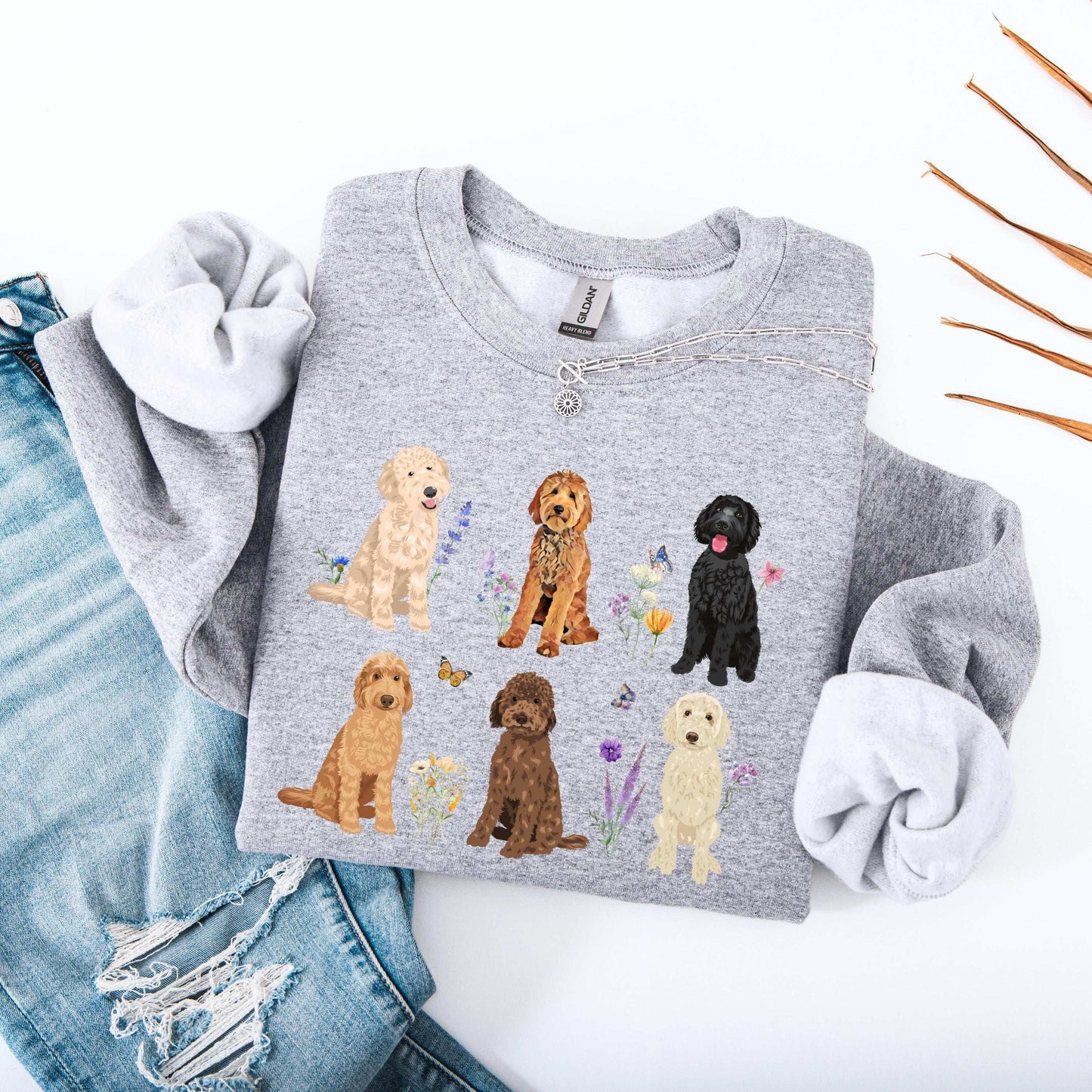 Cottagecore Goldendoodle comfort colors shirt, labradoodle shirt, doodle gift, cockapoo gift, dog mom tee, Valentines day gift for her