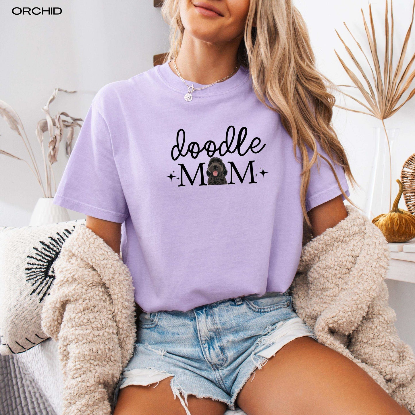 Black golden doodle mama shirt for doodle owners, pet mom shirt, labradoodle, goldendoodle sweatshirt, summer gift for her mother