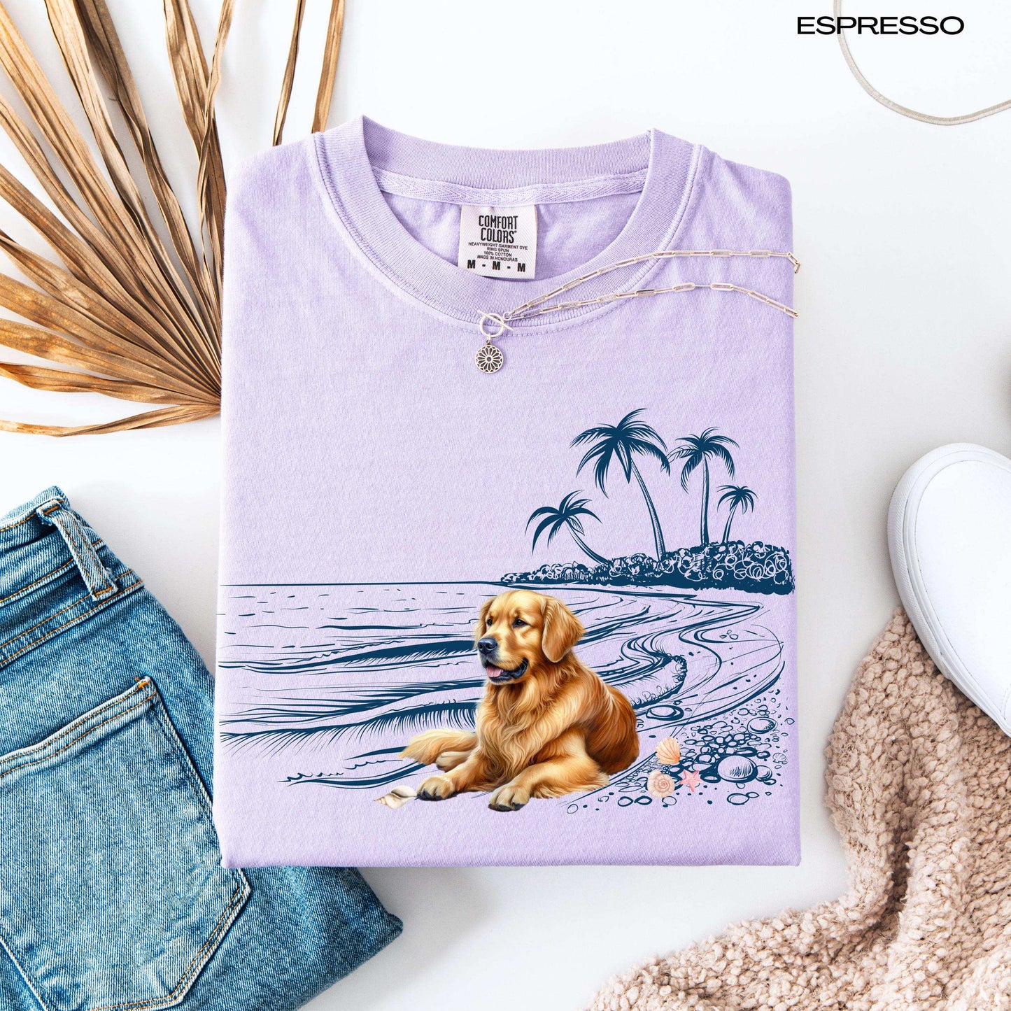 Take me to the beach Golden Retriever dog shirt