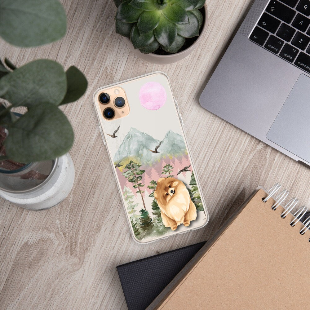 Pomeranian Dog Case for iPhone, for iphone 16, 15, 14, 13, 12, pomeranian spitz puppy, pom lover gift, pomeranian gifts, pomeranian mom