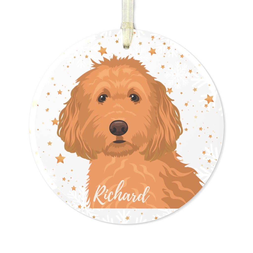 Apricot Goldendoodle Ornament | Holiday Dog Tree Decor - Unique Gifts For Dog Lovers | Love Dogs Gifts