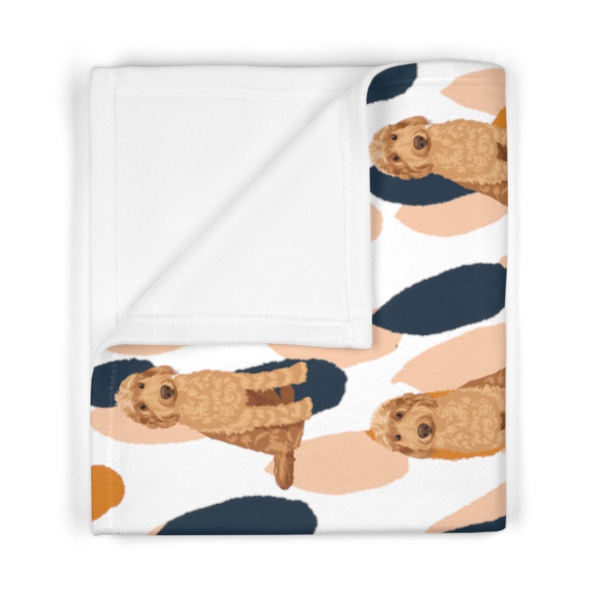 Fleece dog blanket, doodle baby blanket, dog bed blanket, Goldendoodle gifts, golden doodle blanket, boho baby blanket, labradoodle mom gift