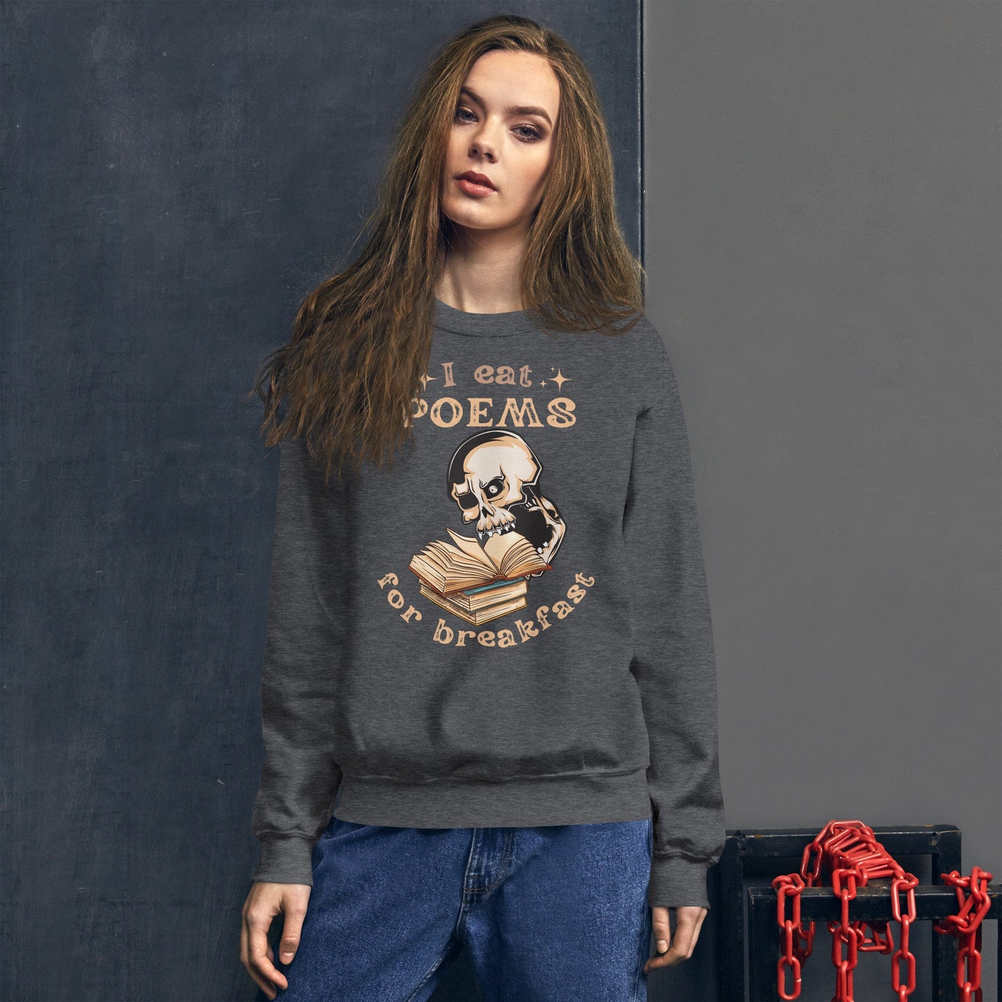 I Eat Poems for Breakfast Sweatshirt Dead Poets Society Greek Mythology Literature Sweatshirt Book Sweatshirt Poet Shirt Dark Academia Light