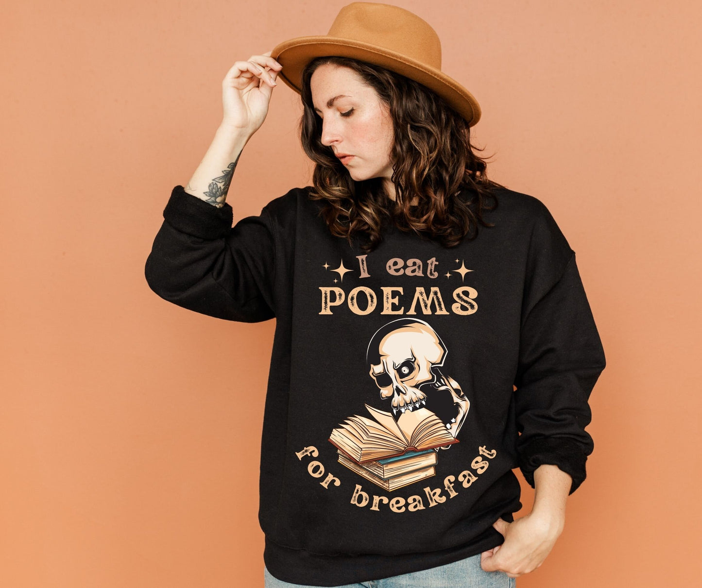 I Eat Poems for Breakfast Sweatshirt Dead Poets Society Greek Mythology Literature Sweatshirt Book Sweatshirt Poet Shirt Dark Academia Light