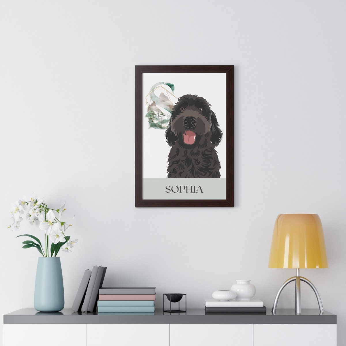 Personalized Goldendoodle wall art framed, doodle mom gift, goldendoodle gift, black golden doodle gift, labradoodle wall decor, mini doodle