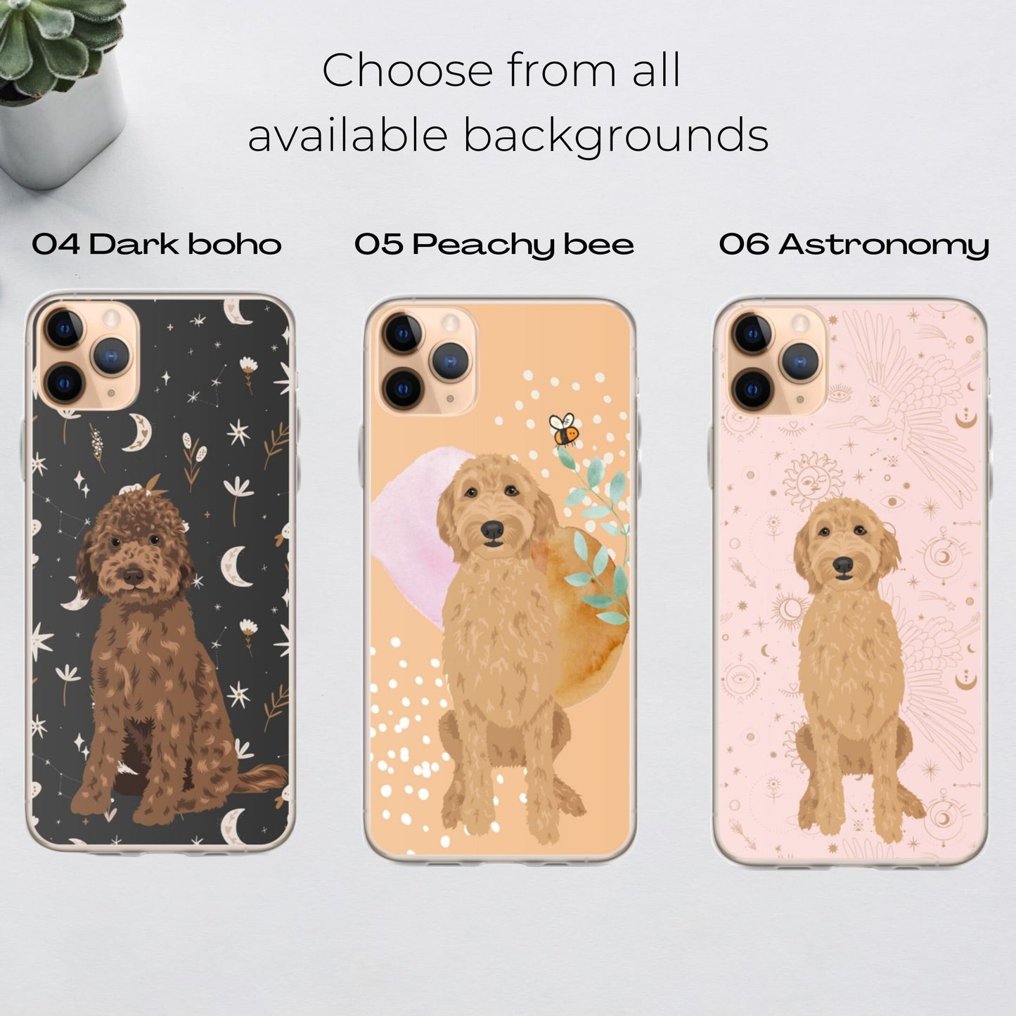Goldendoodle Phone case, Dog Phone Case, Golden doodle Gift, Portrait Dog iPhone 14 case, Labradoodle, Doodle Christmas Gift, Doodle Mama