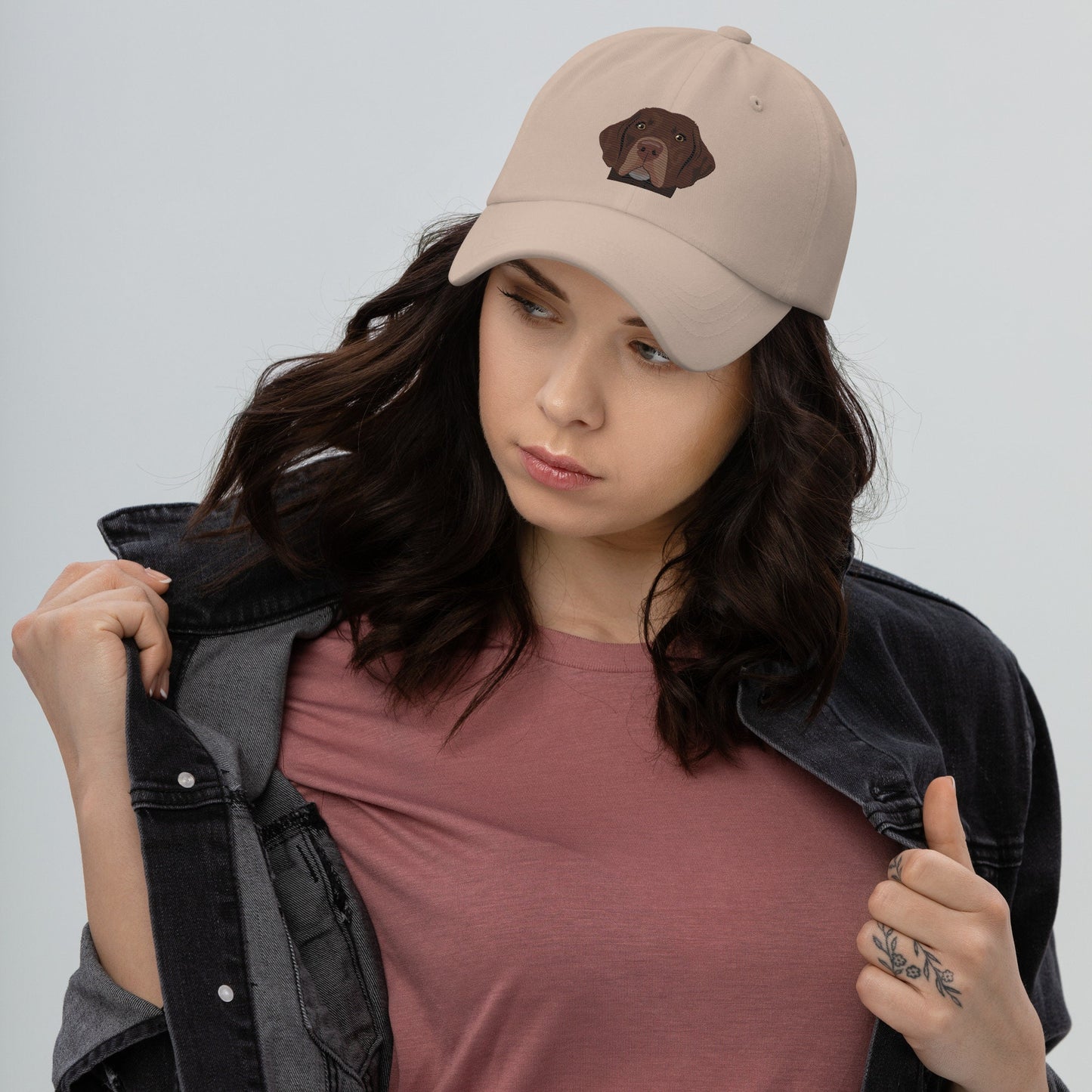 Chocolate Labrador Hat Embroidered, Labrador Retriever Gifts, Retriever Dad Hat, Retriever Mom Hat, Baseball Cap, Dad Hat, Mother Gift