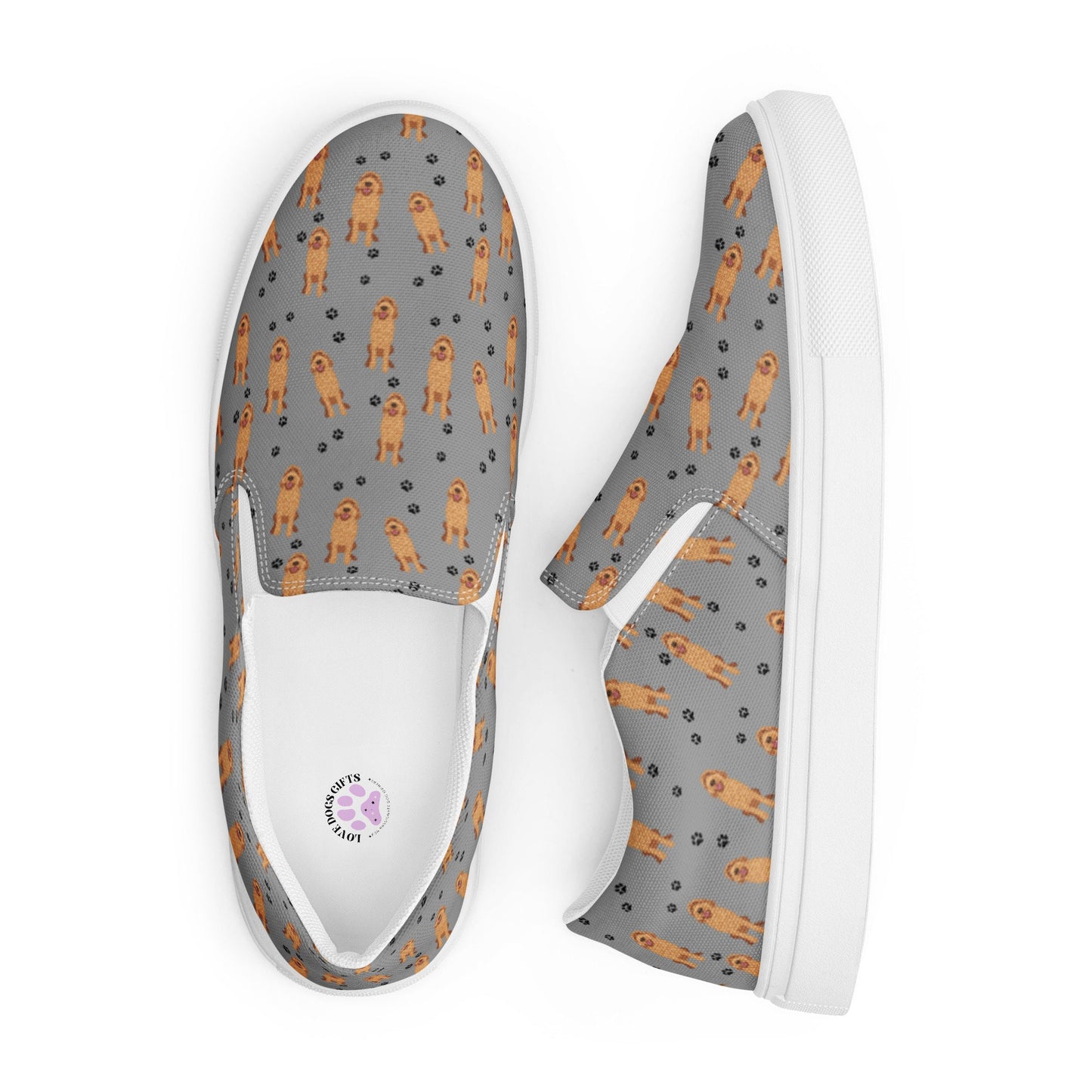 Goldendoodle Women’s Canvas Shoes, Pet Owner Gifts, Doodle Lover Gifts, Labradoodle Shoes, Goldendoodle Gifts, Dog Print Shoes, Dog Mom Shoe