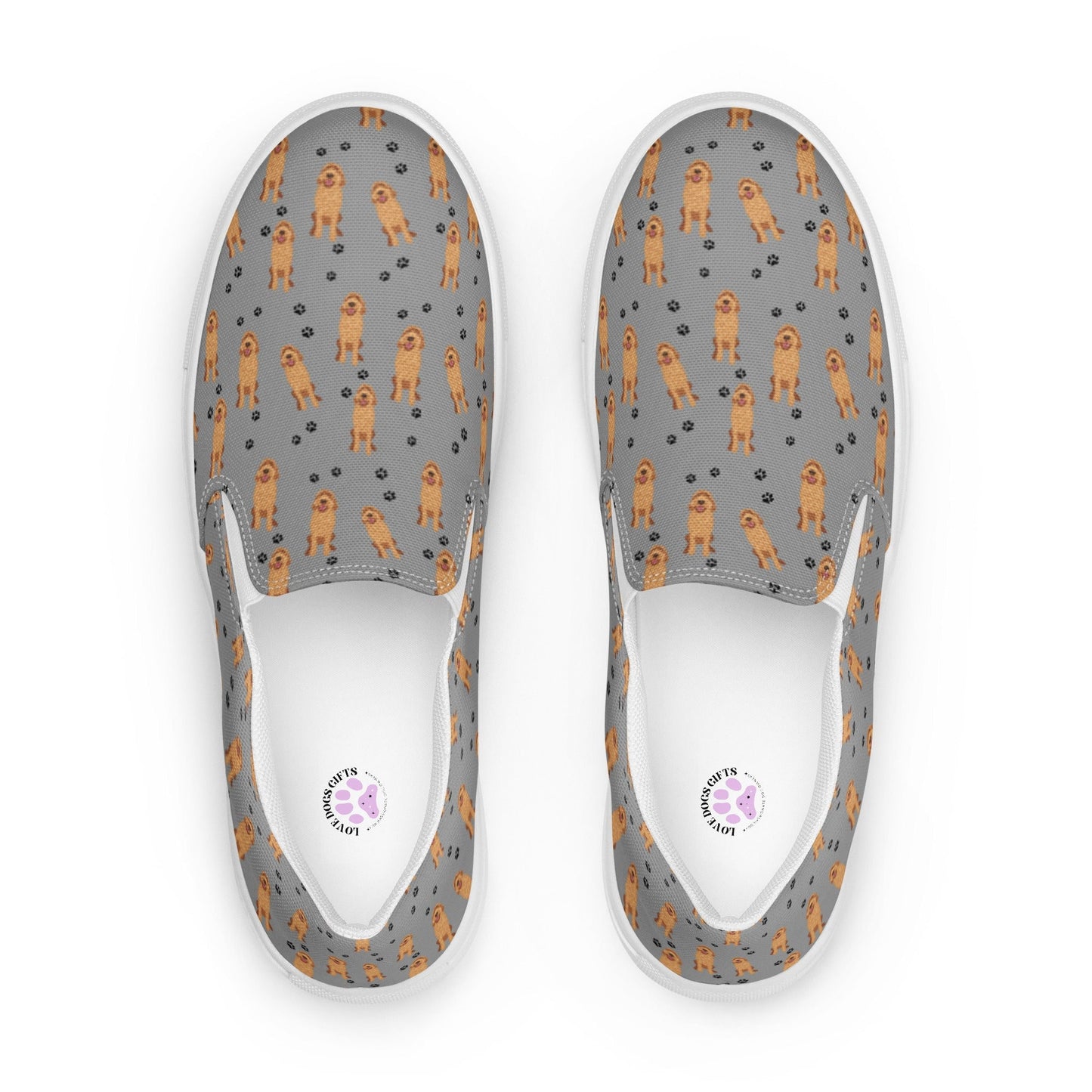 Goldendoodle Women’s Canvas Shoes, Pet Owner Gifts, Doodle Lover Gifts, Labradoodle Shoes, Goldendoodle Gifts, Dog Print Shoes, Dog Mom Shoe