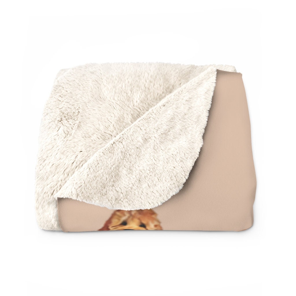 Goldendoodle Blanket, Sherpa Fleece Blanket, Goldendoodle Gifts, Doodle Mom Gift, Doodle Dad Gift, Doodle Baby Blanket, Dog Bed Blanket